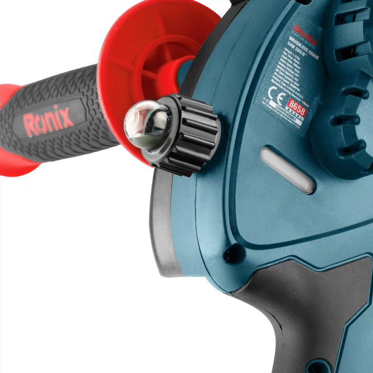 اره زنجیری شارژی ۲۰ سانت براش‌لس ۲۰ ولت رونیکس مدل ۸۶۵۸